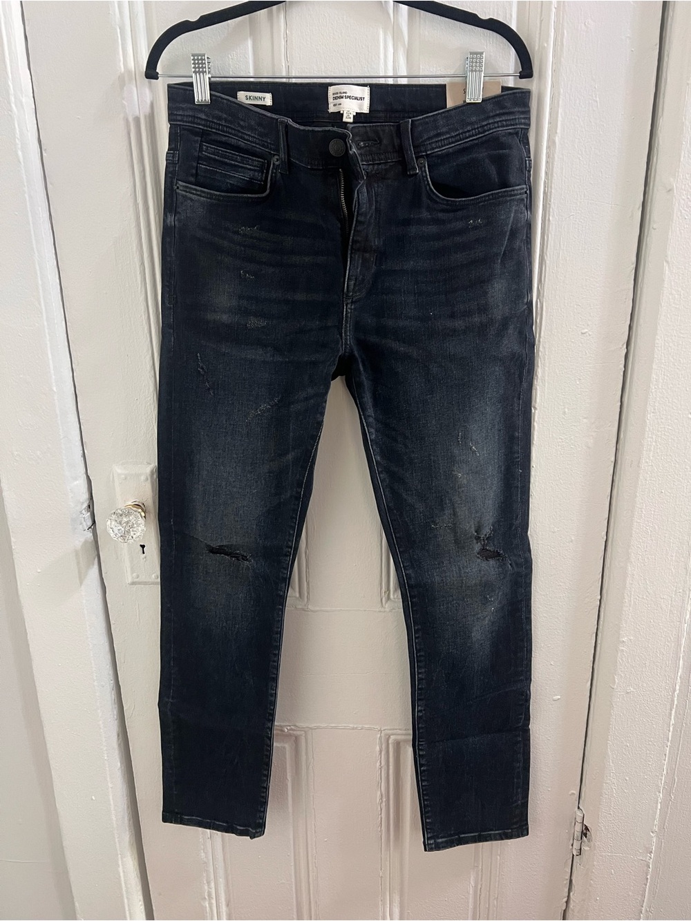 Denim Specialist River Island Slim Fit Black Men's Jeans